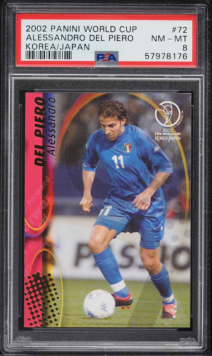 2002 Panini World Cup Korea Japan Alessandro Del Piero #72 PSA 9