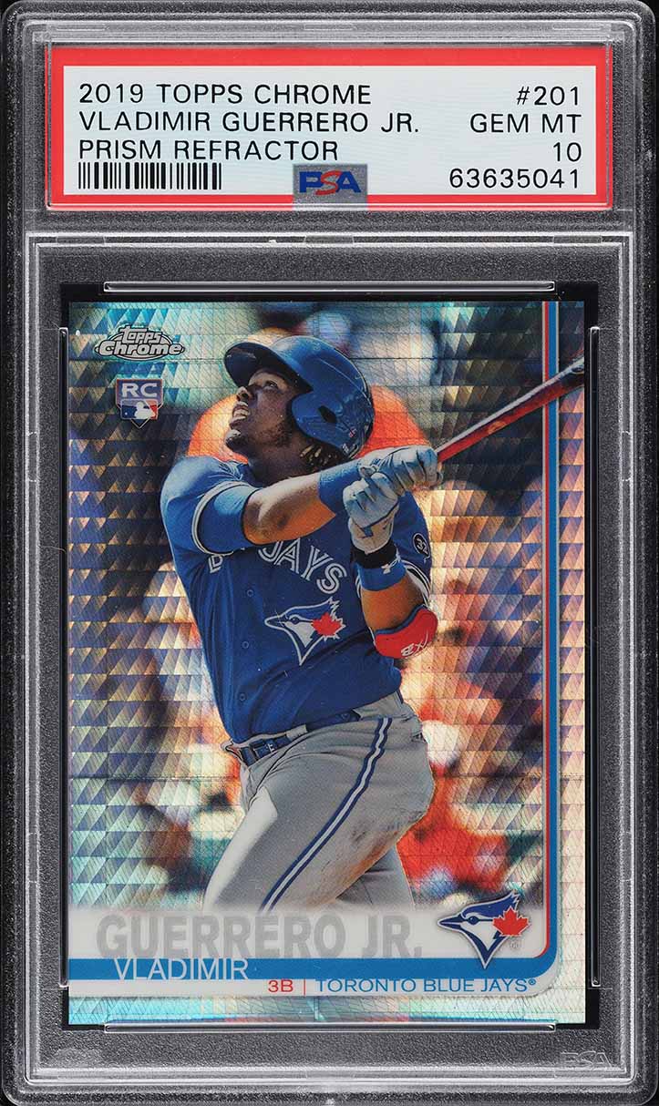 2019 Topps Chrome Vladimir Guerrero Jr. Prism Refractor #201 PSA