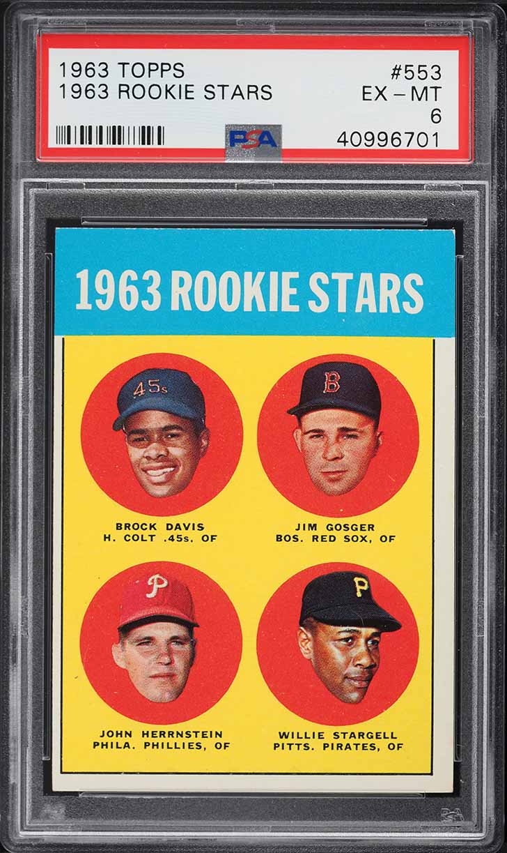 1963 Topps Willie Stargell ROOKIE #553 PSA 6 EXMT