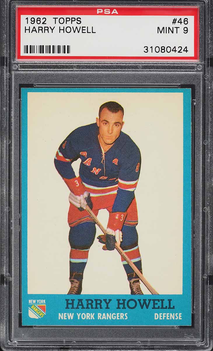1962 Topps Hockey Harry Howell #46 PSA 9 MINT
