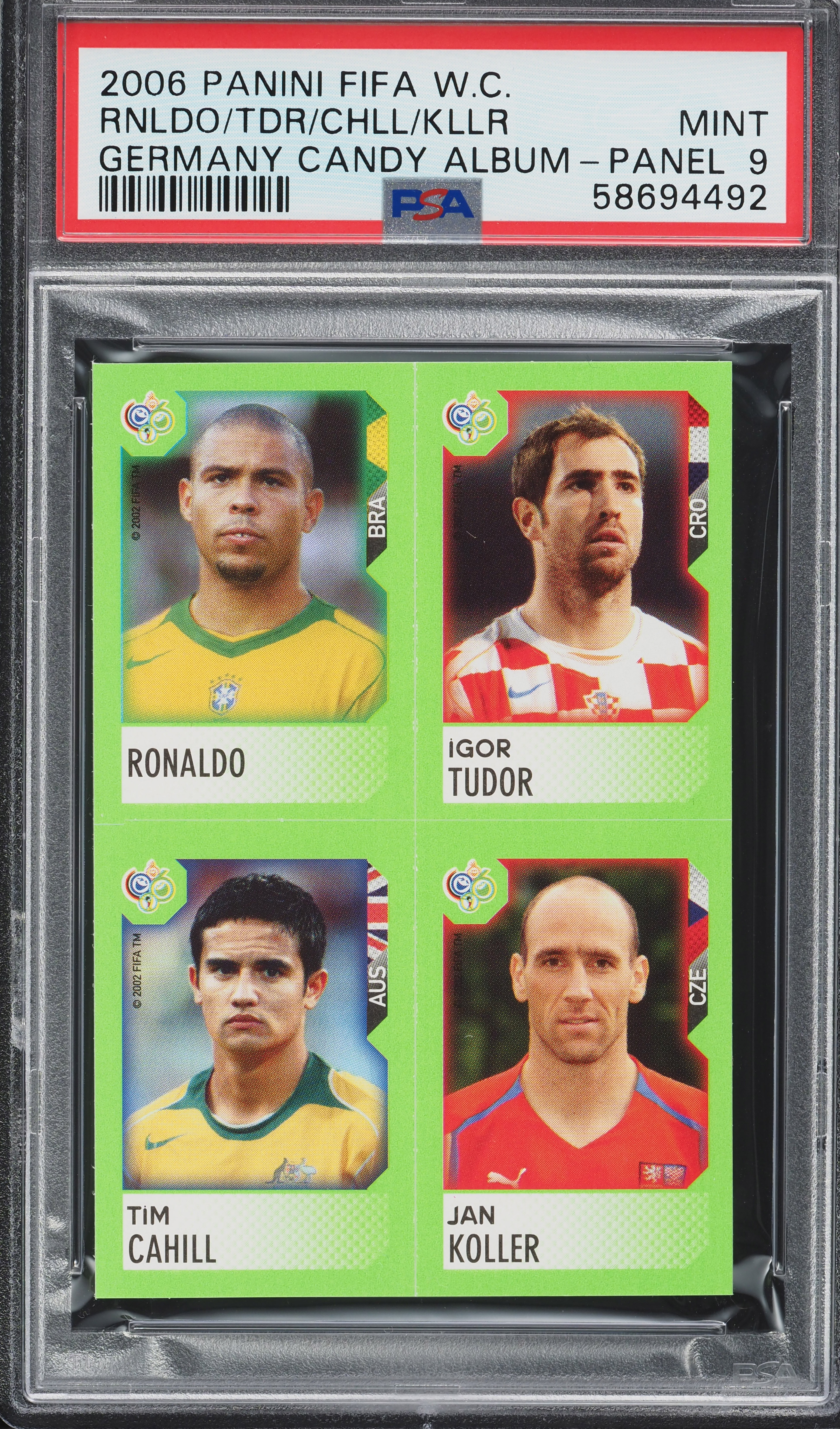 2006 Panini FIFA World Cup Ronaldo Igor Tudor Tim Cahill Jan