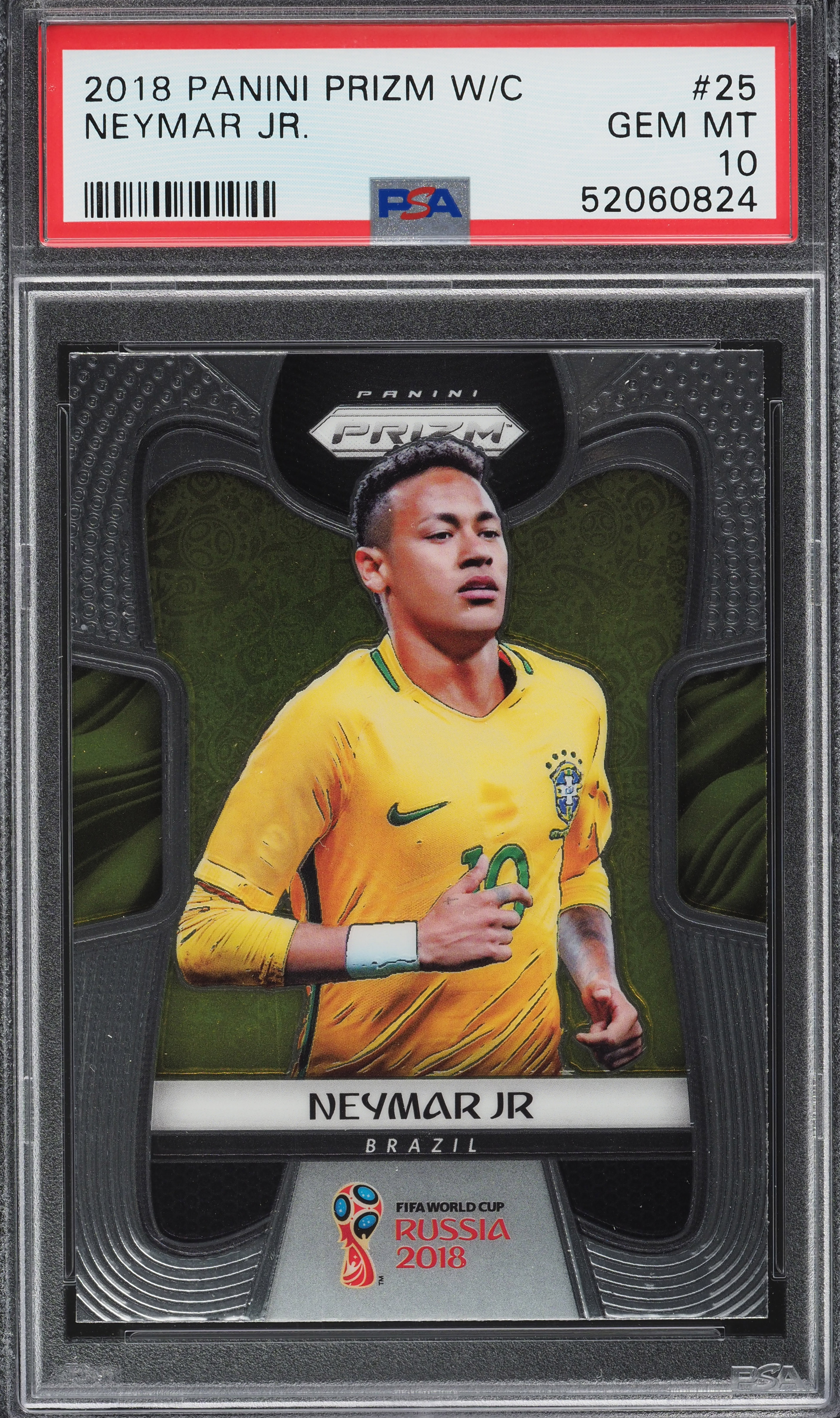 2018 Panini Prizm World Cup Neymar Jr. #25 PSA 10 GEM MINT on