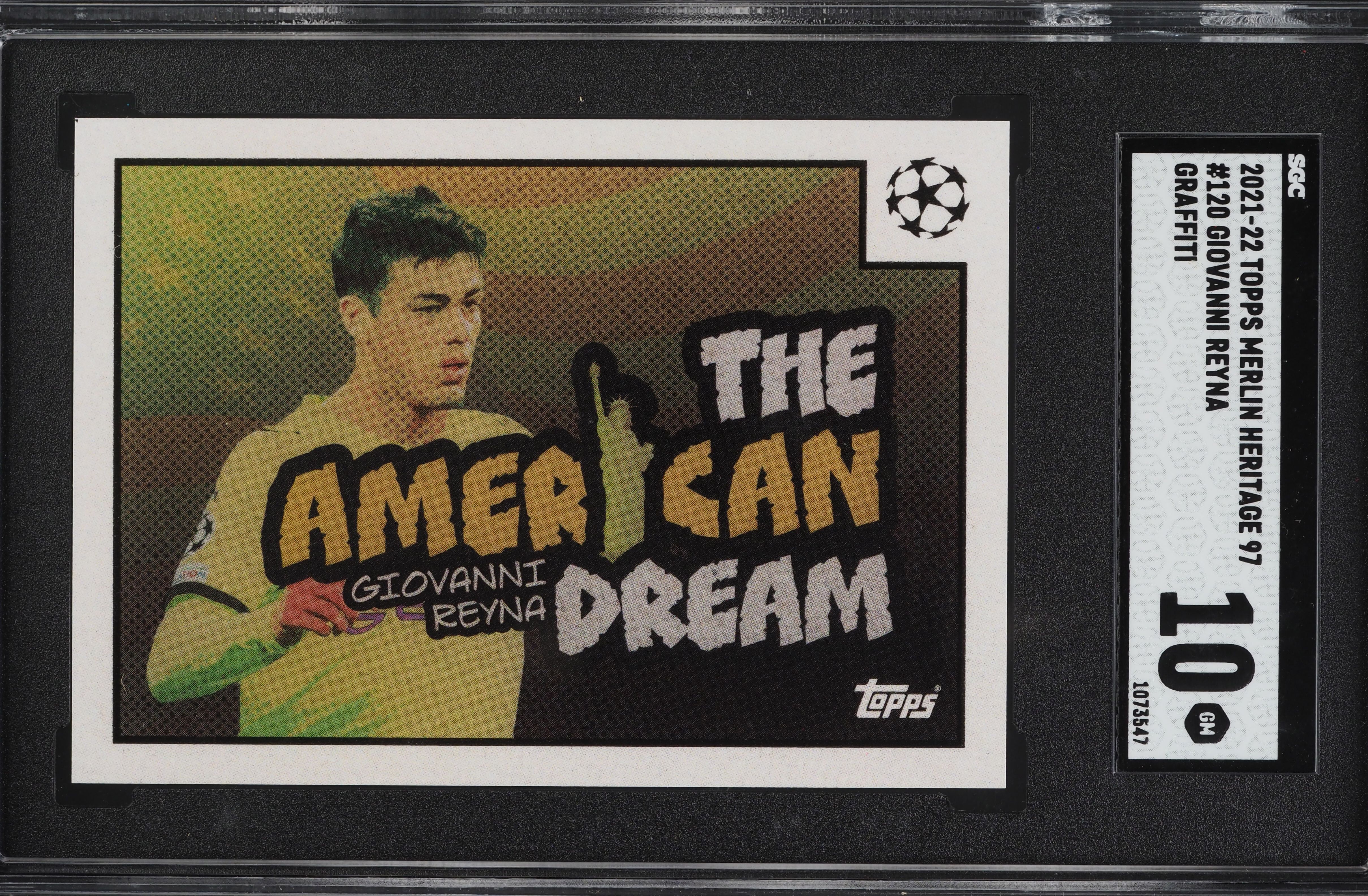 2021 Topps Merlin Heritage 97 Graffiti Giovanni Reyna #120 SGC 10