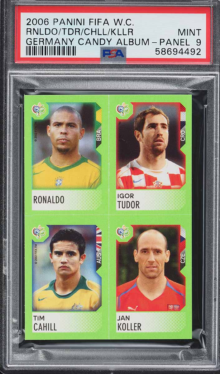 2006 Panini FIFA World Cup Ronaldo Igor Tudor Tim Cahill Jan Koller PSA 9 MINT