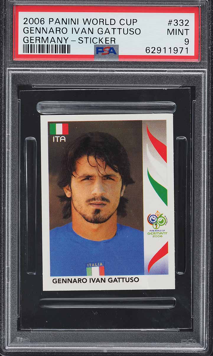 2006 Panini World Cup Germany Sticker Gennaro Gattuso #332 PSA 9