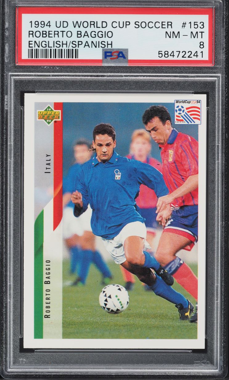 1994 Upper Deck World Cup English Spanish Roberto Baggio #153 PSA