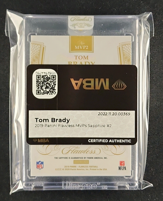 2019 Panini Flawless MVPs Sapphire Tom Brady /10 #MVP2 MBA AUTH