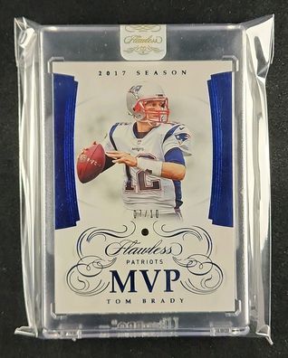 2019 Panini Flawless MVPs Sapphire Tom Brady /10 #MVP2 MBA AUTH