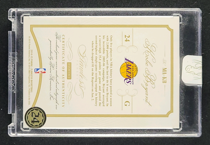 2014 Panini Flawless Momentous Ruby Kobe Bryant PATCH AUTO /15 #MA-KB MBA AUTH