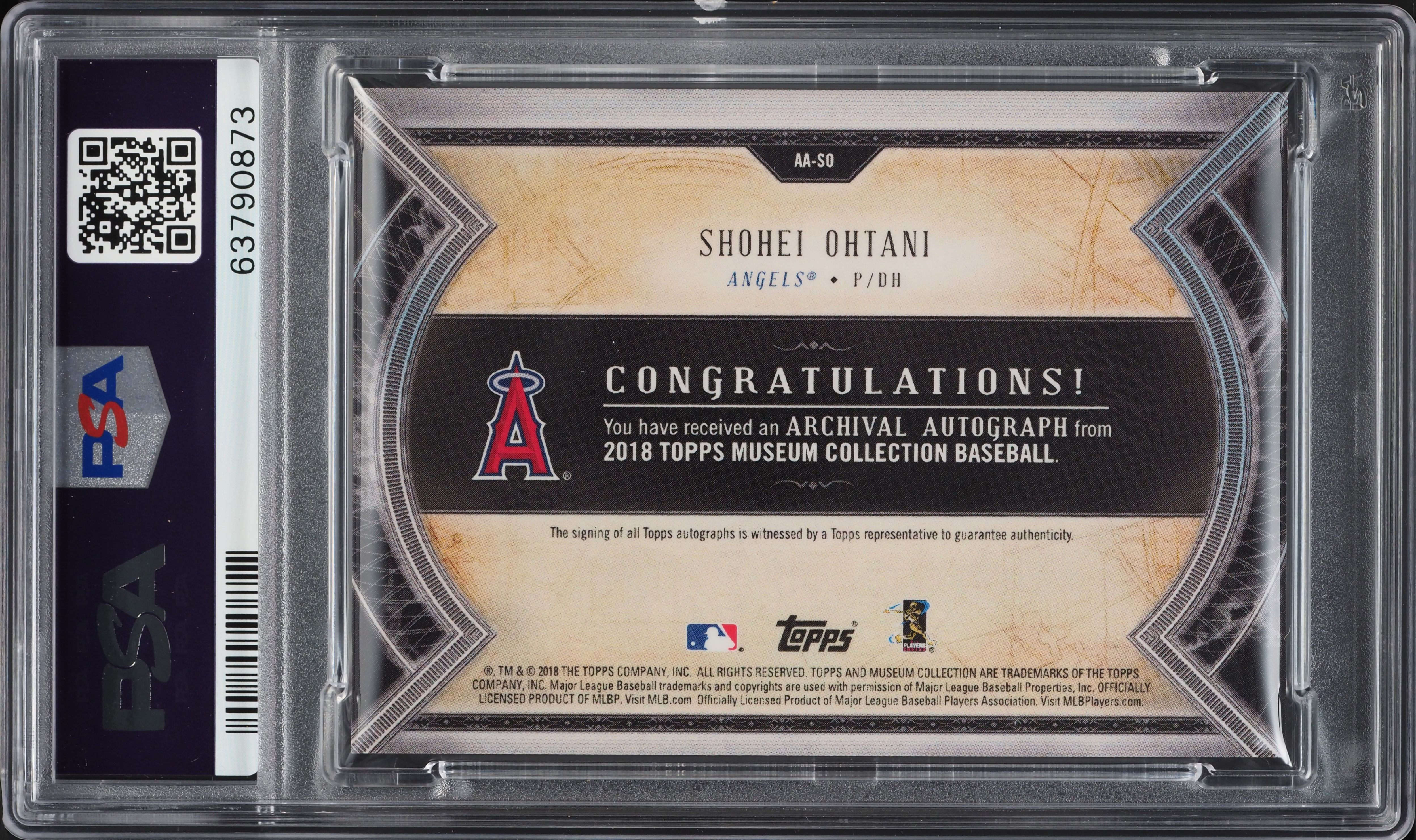 2018 Topps Museum Collection Archival Shohei Ohtani ROOKIE AUTO 