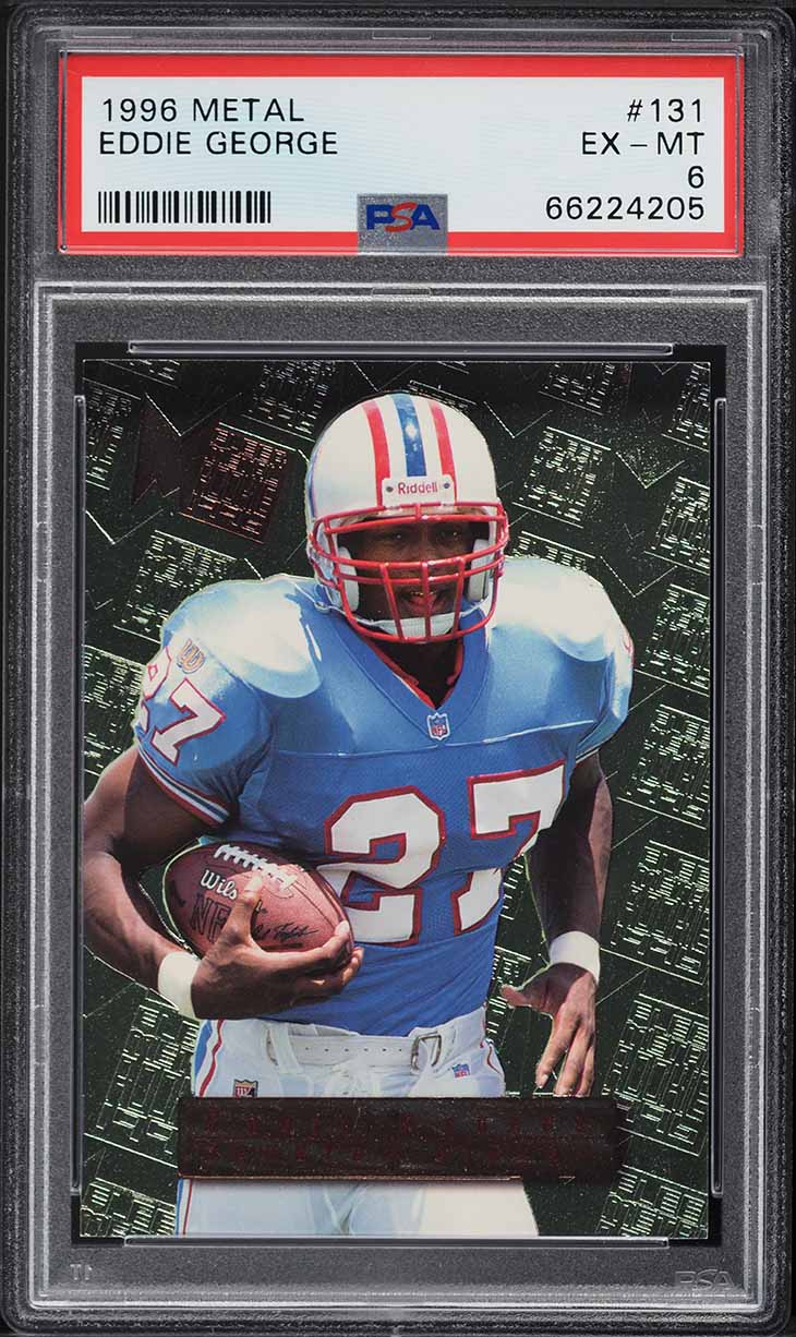 1996 Metal Football Eddie George ROOKIE #131 PSA 6 EXMT