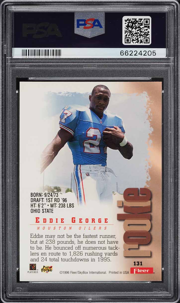 1996 Metal Football Eddie George ROOKIE #131 PSA 6 EXMT