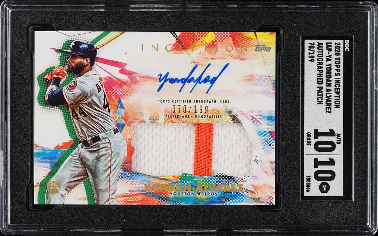 2020 Topps Chrome Sapphire Edition Yordan Alvarez ROOKIE AUTO DNA 