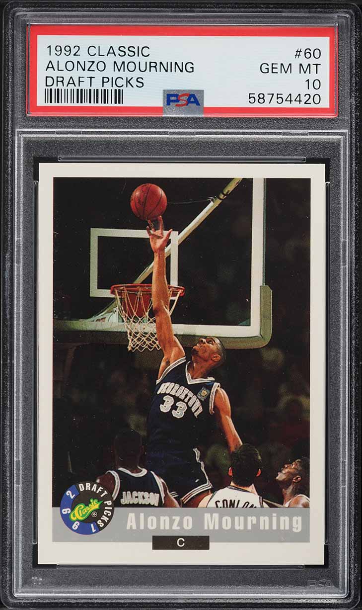 1992 Classic Draft Picks Alonzo Mourning ROOKIE #60 PSA 10 GEM MINT