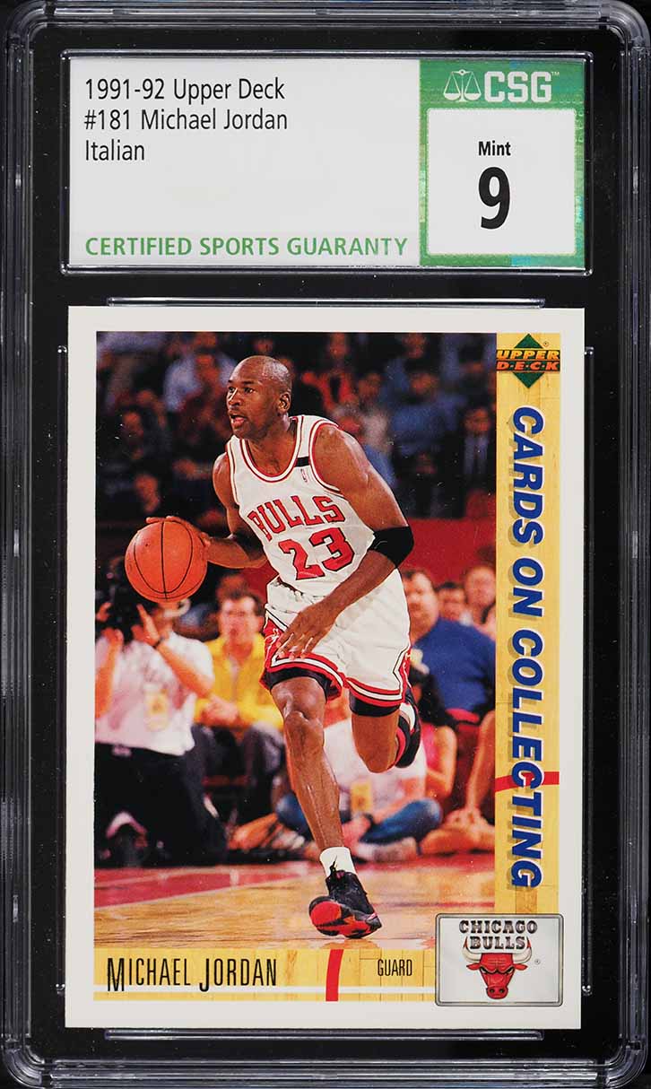 1991 Upper Deck International Italian Michael Jordan #181 CSG 9 MINT