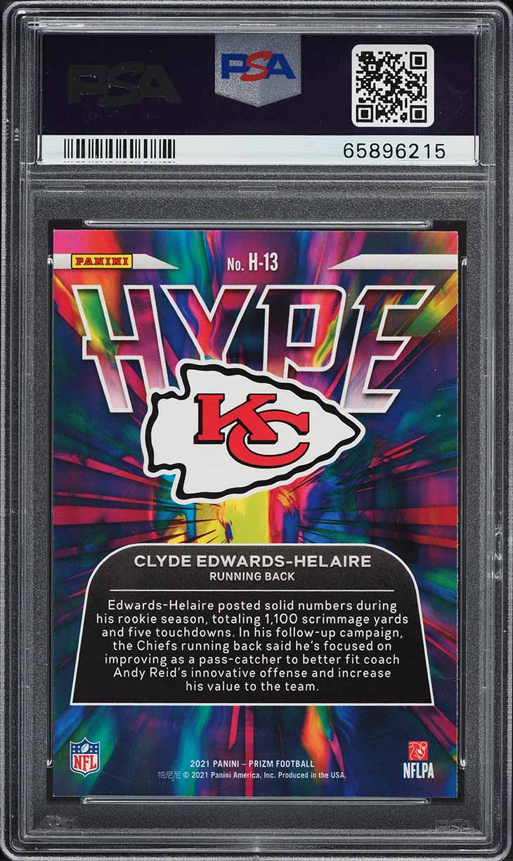 2021 Panini Prizm Hype Clyde Edwards-Helaire #H-13 PSA 10 GEM MINT