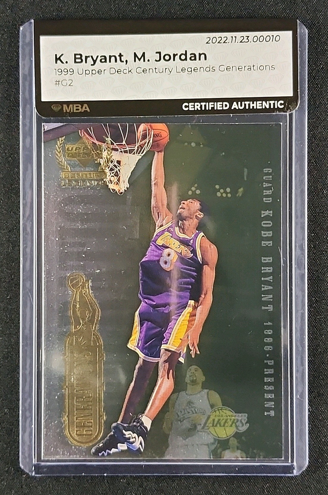 1999 UD Century Legends Generations Kobe Bryant & Michael Jordan 