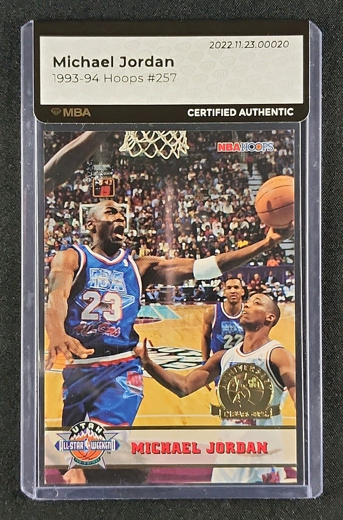 1993 Hoops 5th Anniversary Michael Jordan #257 MBA AUTH on