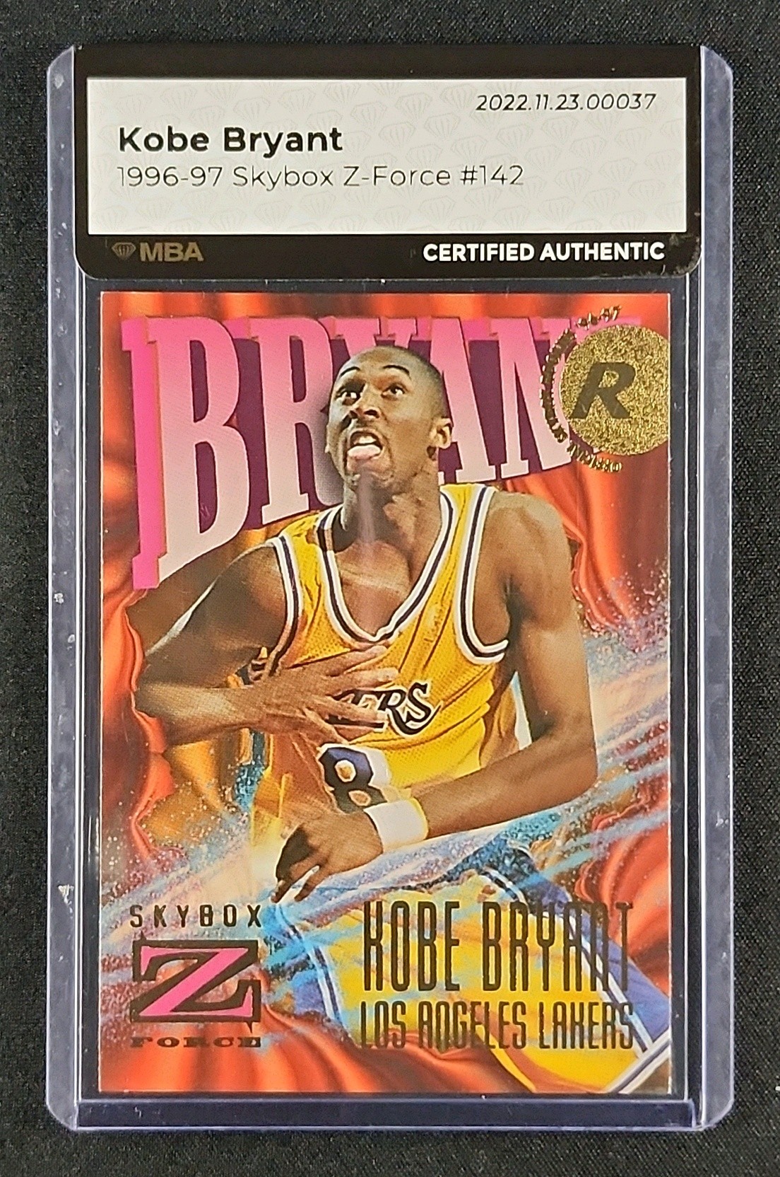 1996 Skybox Z-Force Kobe Bryant ROOKIE #142 MBA AUTH on Fanatics