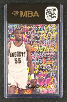 1995 Flair Hot Numbers Dikembe Mutombo #9 MBA AUTH