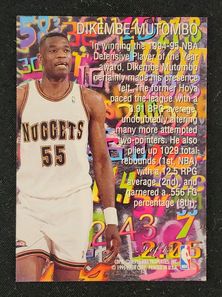 1995 Flair Hot Numbers Dikembe Mutombo #9 MBA AUTH