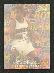 1995 Flair Hot Numbers Dikembe Mutombo #9 MBA AUTH