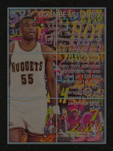 1995 Flair Hot Numbers Dikembe Mutombo #9 MBA AUTH