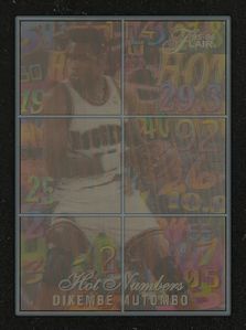 1995 Flair Hot Numbers Dikembe Mutombo #9 MBA AUTH