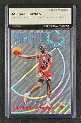 1997 Stadium Club Hardcourt Heroics Michael Jordan #H1 MBA AUTH