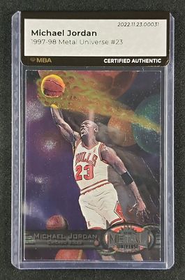 1997 Metal Universe Michael Jordan #23 MBA AUTH