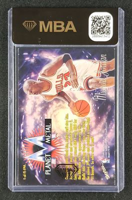 1997 Metal Universe Planet Metal Michael Jordan #1 MBA AUTH