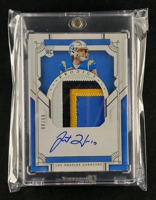 2020 National Treasures Prodigy Justin Herbert ROOKIE PATCH AUTO /99 MBA AUTH
