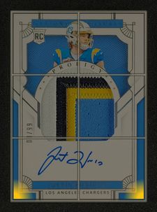 2020 National Treasures Prodigy Justin Herbert ROOKIE PATCH AUTO /99 MBA AUTH