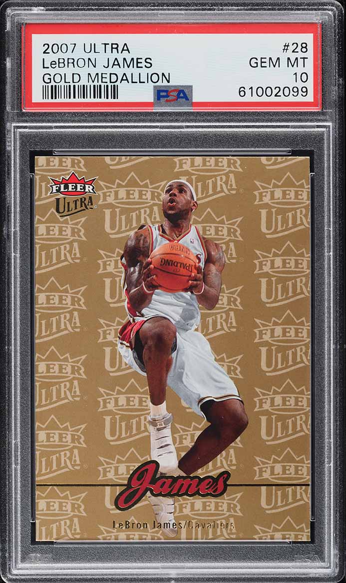 2007 Ultra Gold Medallion LeBron James #28 PSA 10 GEM MINT on