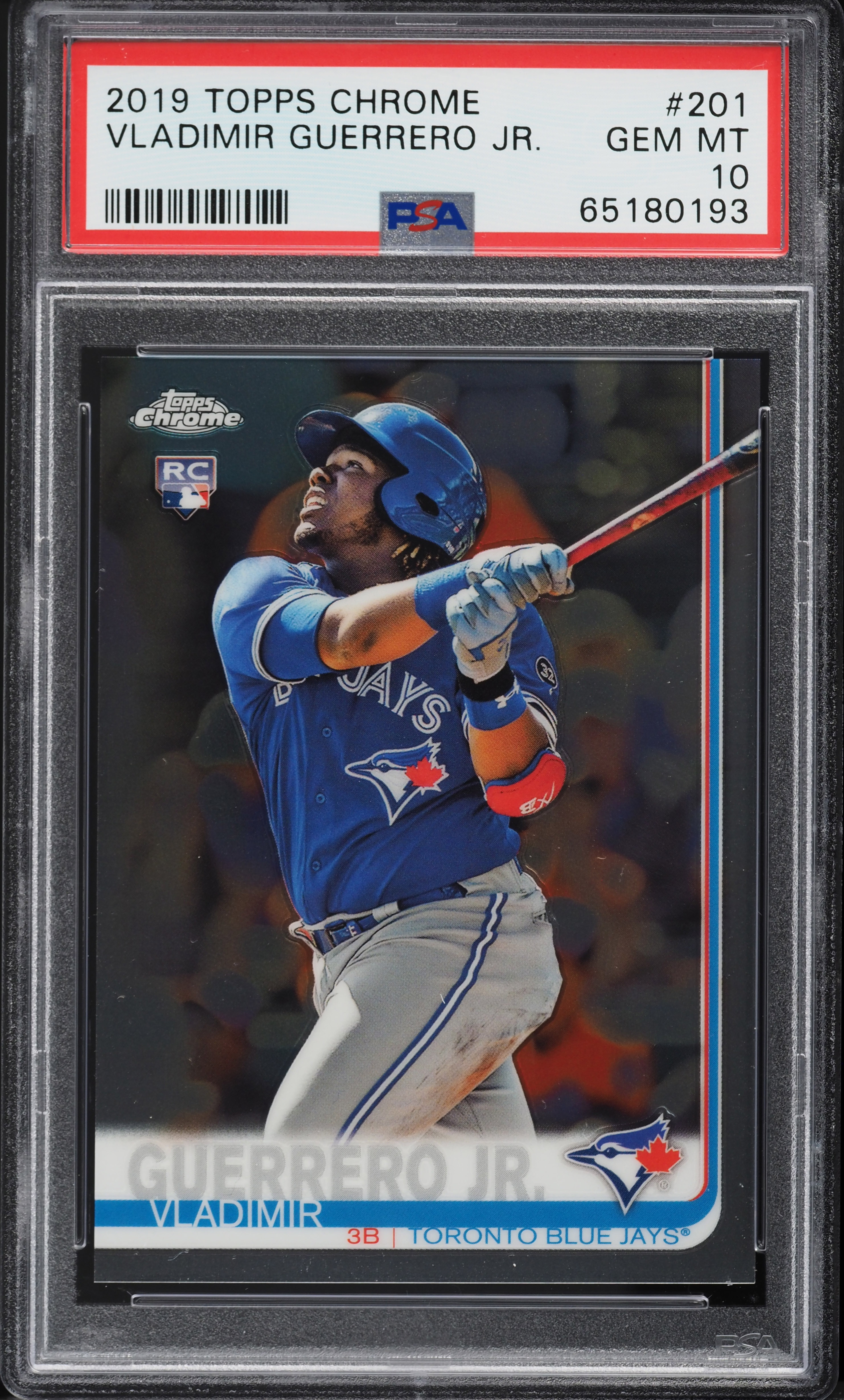 【PSA10】Guerrero Jr. 2019 Topps Chrome RC 2019 Topps Chrome Vladimir Guerrero Jr. ROOKIE #201 PSA 10 GEM