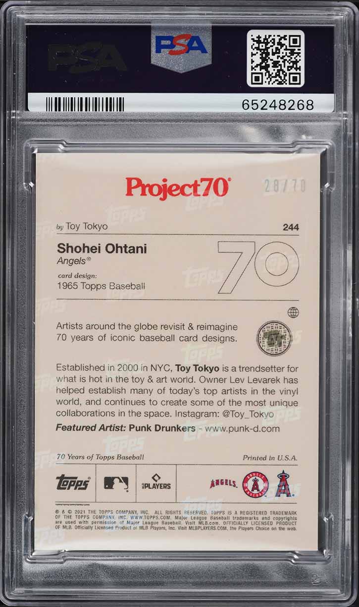 2021 Topps Project 70 Rainbow Foil Shohei Ohtani /70 #244 PSA 9 MINT