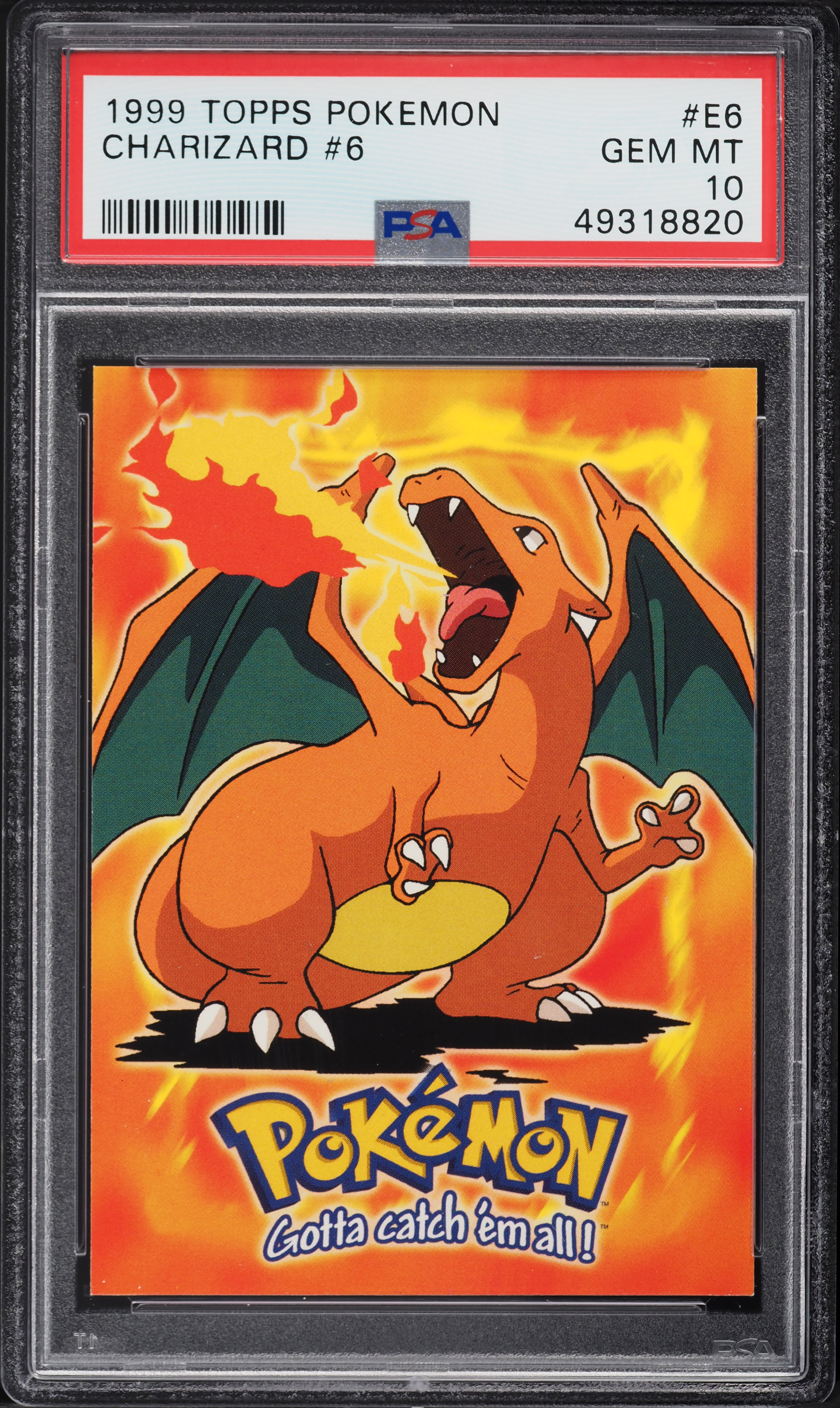 1999 Topps Pokemon Movie Edition Charizard #6 PSA 10 GEM MINT on