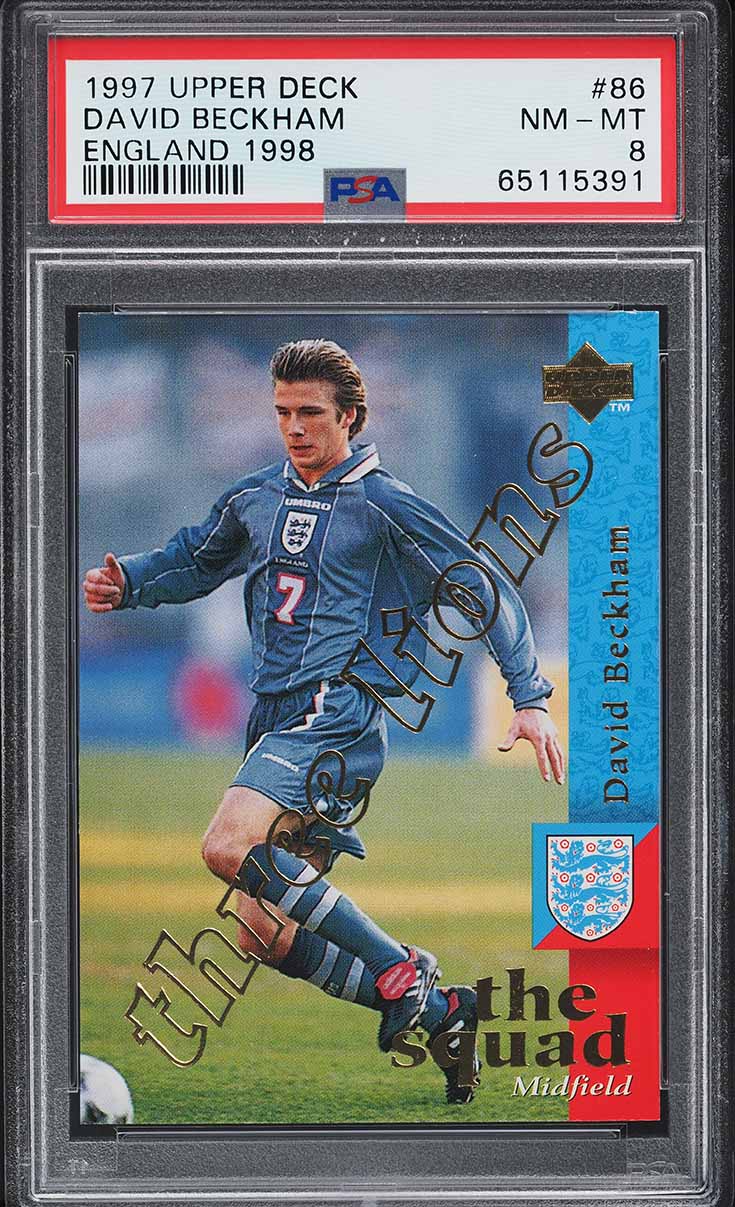 1997 Merlin's Premier Gold David Beckham #92 PSA 10 GEM MINT on