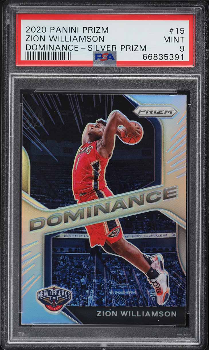 2020 Panini Prizm Dominance Silver Prizms Zion Williamson #15 PSA 9 MINT