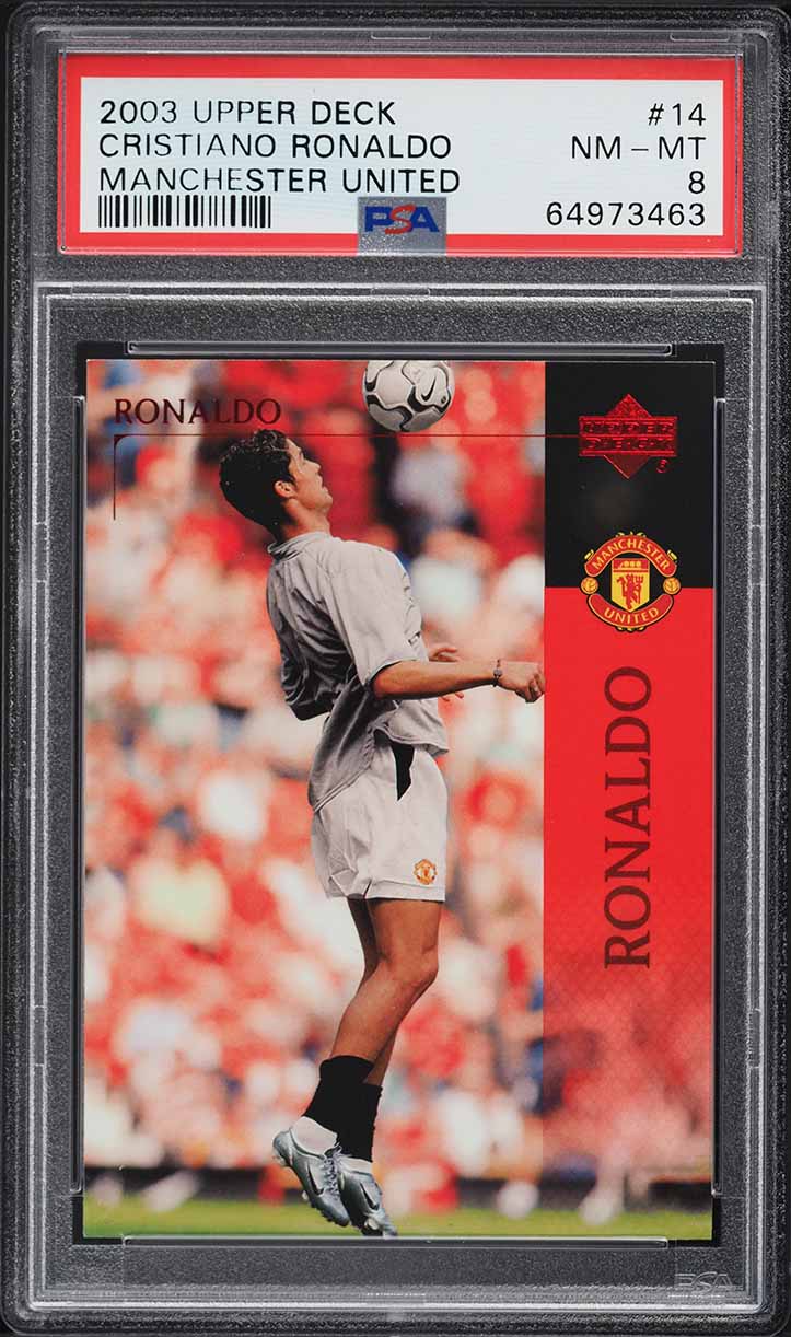 2003 Upper Deck Manchester United Cristiano Ronaldo ROOKIE #14 PSA