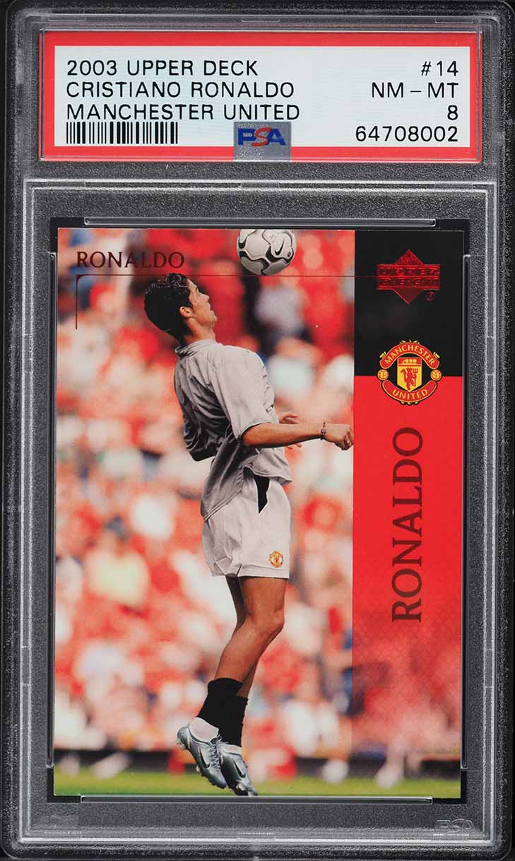 2003 Upper Deck Manchester United Cristiano Ronaldo ROOKIE #14 PSA