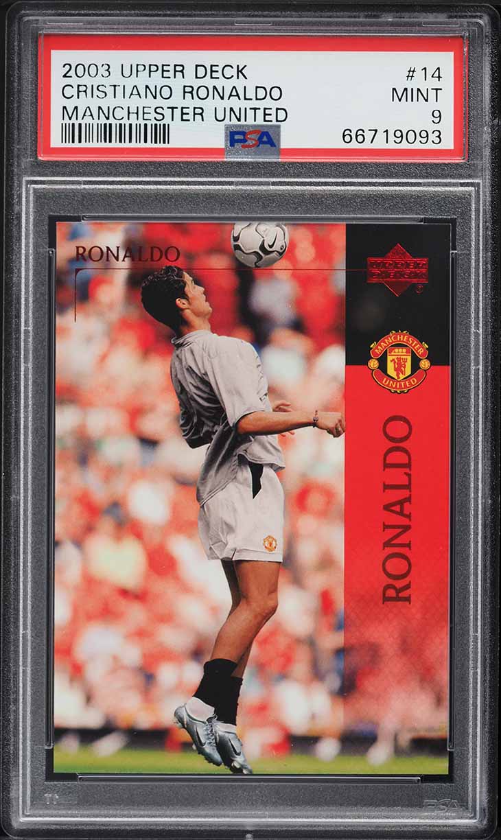 2003 Upper Deck Manchester United Gold Cristiano Ronaldo ROOKIE /7