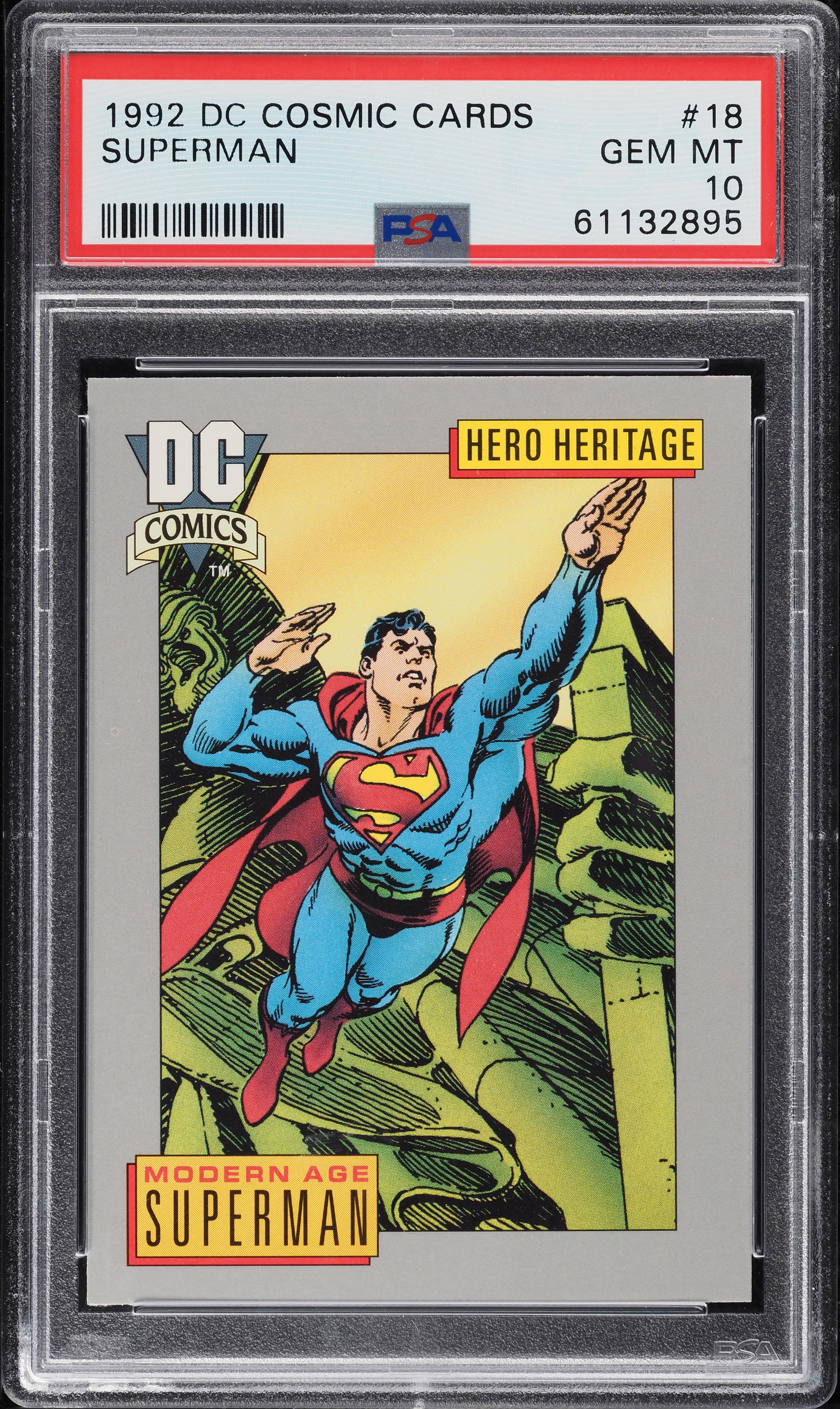 1992 DC Cosmic Cards Superman #18 PSA 10 GEM MINT on Fanatics Collect