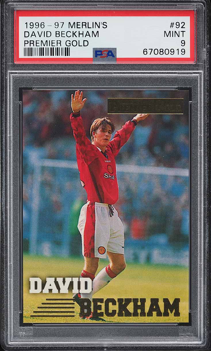 1996 Merlin Premier Gold England David Beckham ROOKIE #92 BGS 9.5