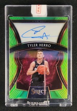 2019 Select Signatures Neon Green Prizm Tyler Herro ROOKIE AUTO /99 #RS-THR MBA AUTH