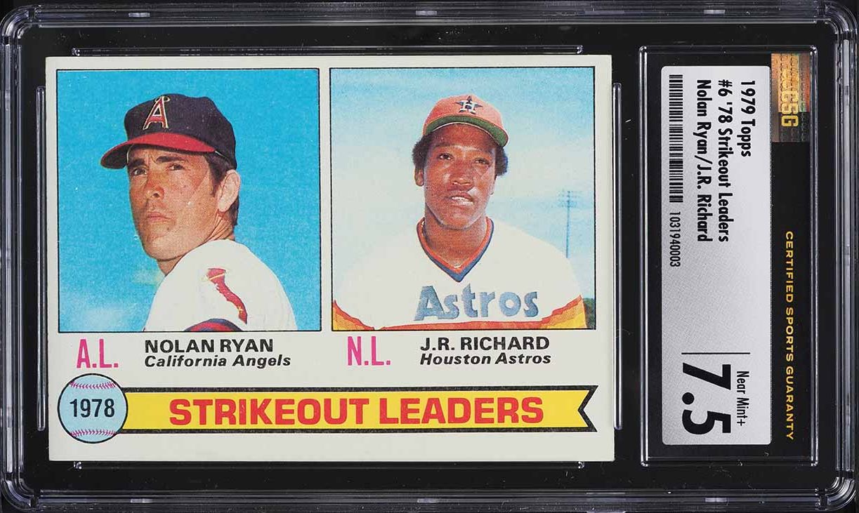 1979 Topps Nolan Ryan & J.R. Richard STRIKEOUT LDRS #6 CSG 7.5 NRMT+