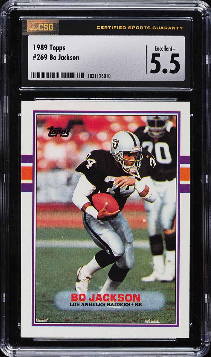 1989 Topps Football Bo Jackson #269 CSG 5.5 EX+