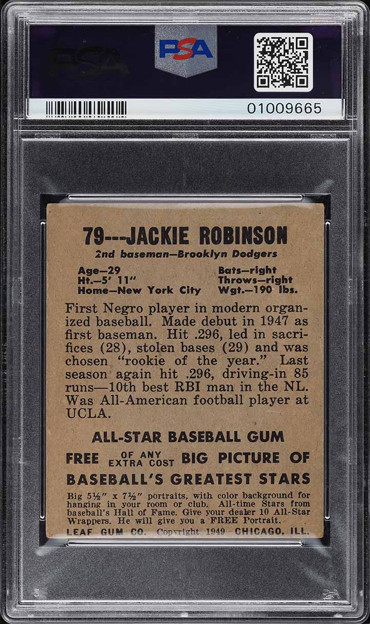 1948 Leaf Jackie Robinson ROOKIE #79 PSA 5 EX