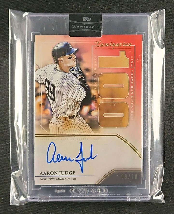 2020 Topps Luminaries Home Run Kings Red Aaron Judge AUTO /10 #HRK-AJ MBA AUTH