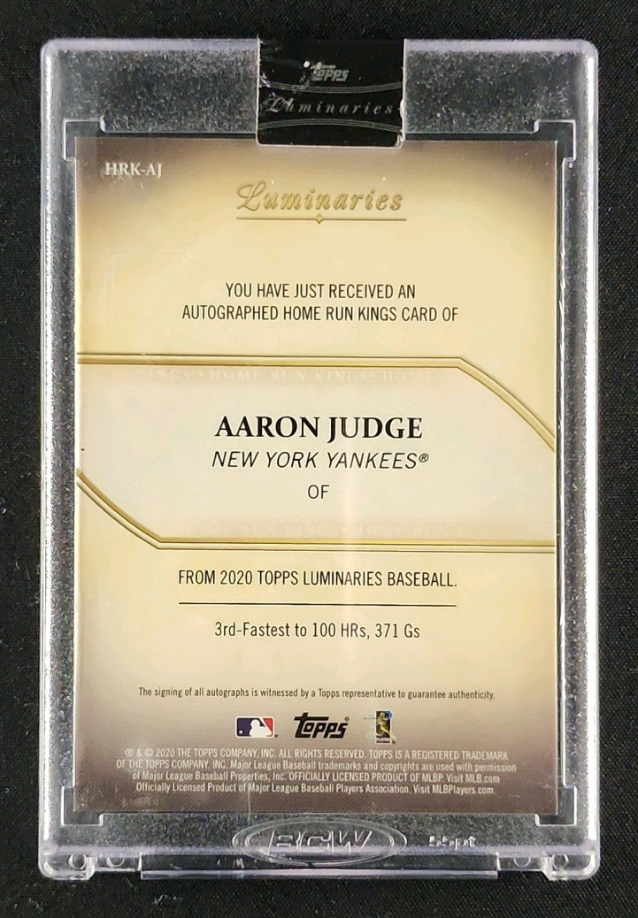 2020 Topps Luminaries Home Run Kings Red Aaron Judge AUTO /10 #HRK-AJ MBA AUTH
